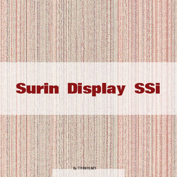 Surin Display SSi example